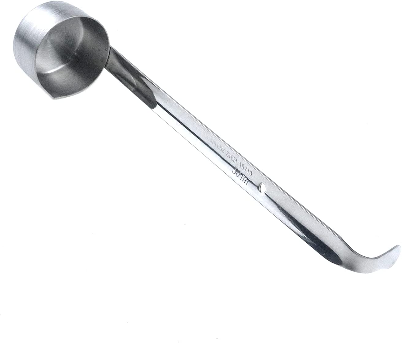 MFW 2pcs Stainless Steel Wine Dipper Long Handle Beer Pouring Spoons with Hook Ladle,50ml