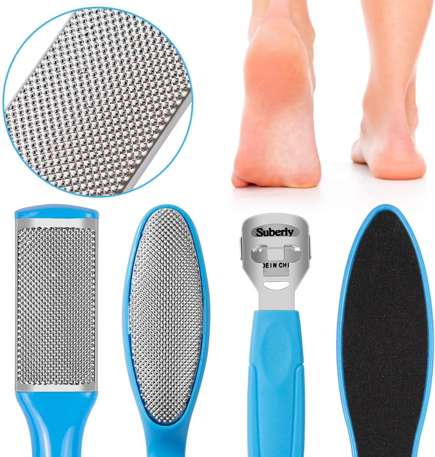 MFW Pedicure Kit 20 in 1, Professional Pedicure Tools Set Stainless Steel Foot Files Callus Remover Foot Rasp Scrubber Dead Skin Remover Pedicure Spa Kits for Women Men Foot Care at Home and Salon
